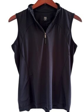 TAIL Zip Neck Sleeveless Top Size Medium in Black